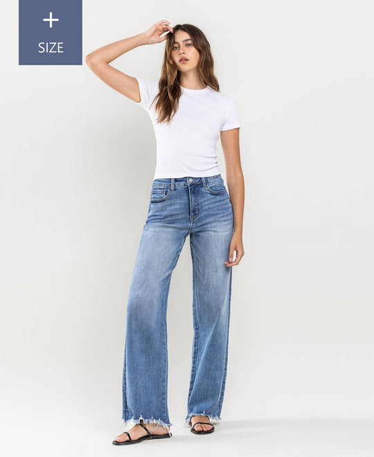 Plus Size Tummy Control Super High Rise Loose Jeans - Rust & Refined