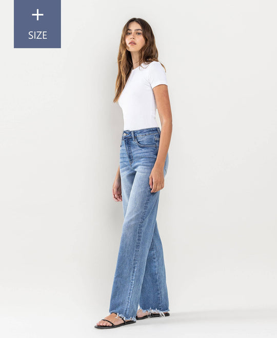 Plus Size Tummy Control Super High Rise Loose Jeans - Rust & Refined