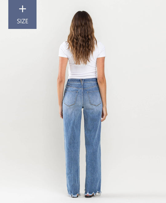 Plus Size Tummy Control Super High Rise Loose Jeans - Rust & Refined