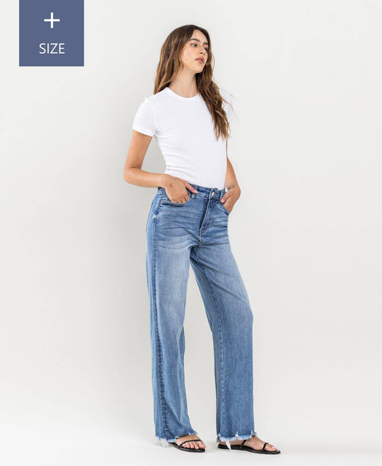 Plus Size Tummy Control Super High Rise Loose Jeans - Rust & Refined