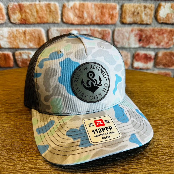 R&R Anchor Blue Camo Trucker Hat
