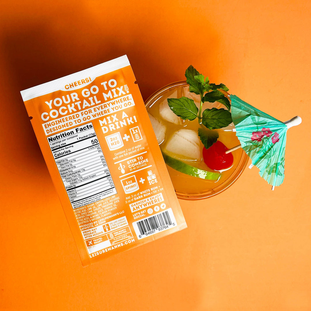 Single Serve Cocktail Mixes - 15 Classic & Travel-Ready Flavors
