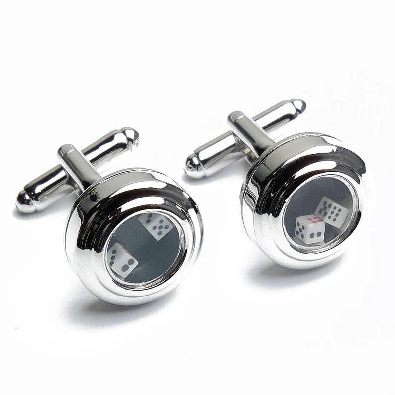 Stolen Riches - Pair of Dice Cufflinks - Rust & Refined