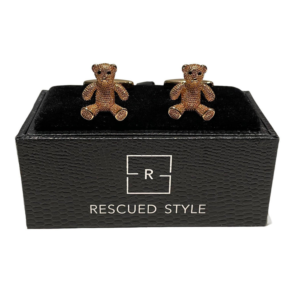 Stolen Riches - Silver Foot Ball Cufflinks - Rust & Refined