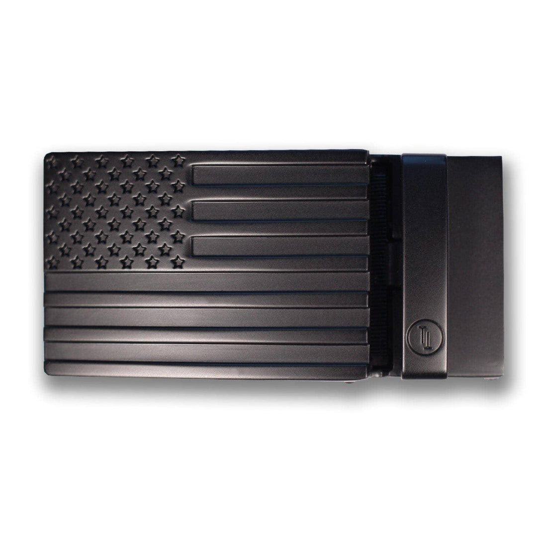 Tough Apparel - American Flag Buckle - Black - Rust & Refined