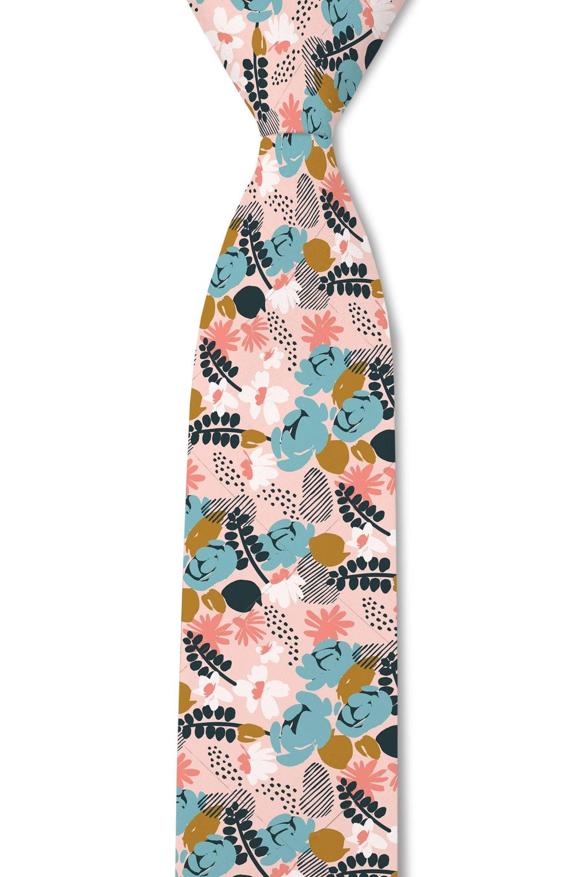 Tough Apparel - April Pink and Blue Floral Tie - Rust & Refined