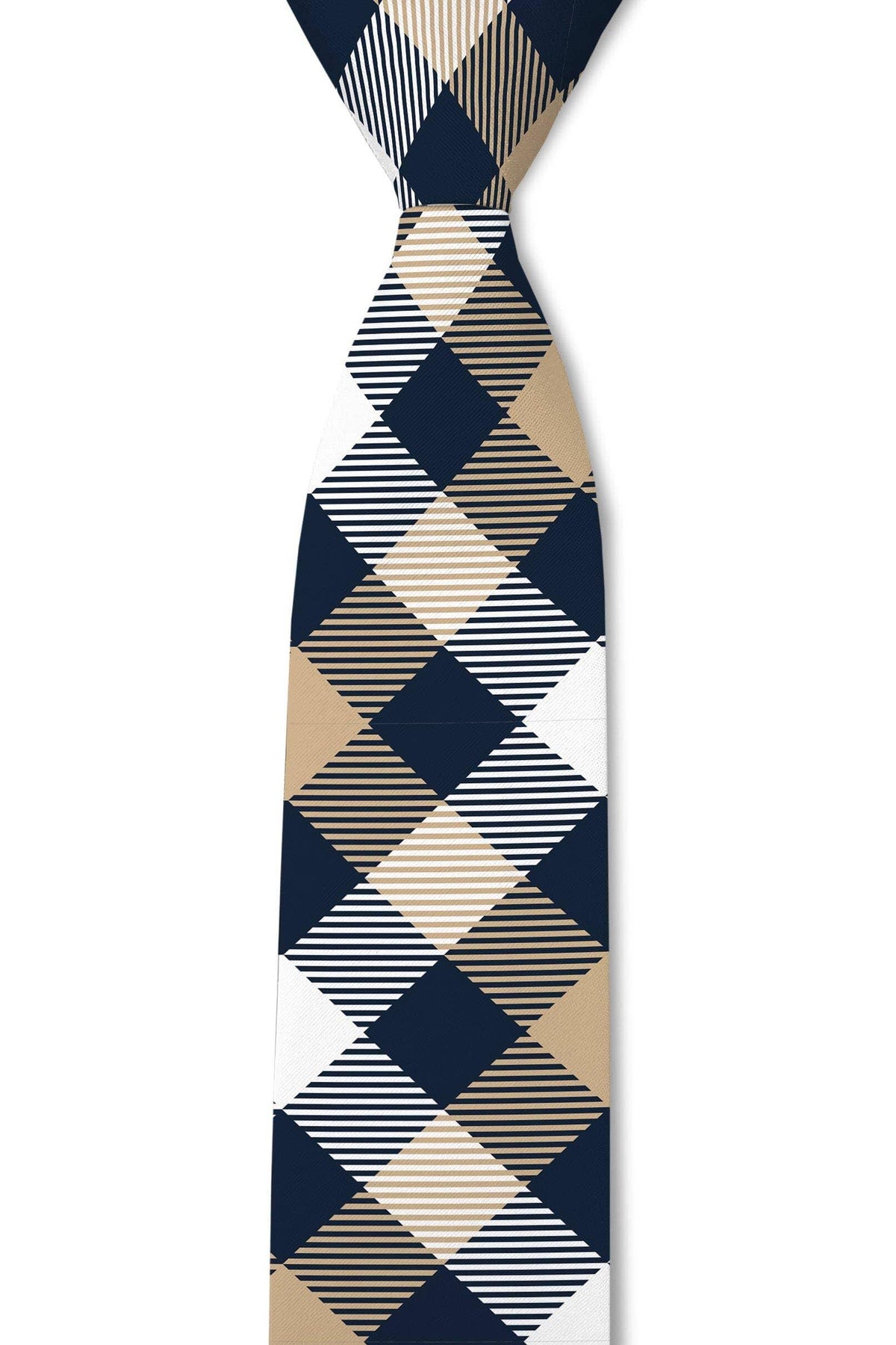 Tough Apparel - Duke Gold and Navy Gingham Tie - Rust & Refined