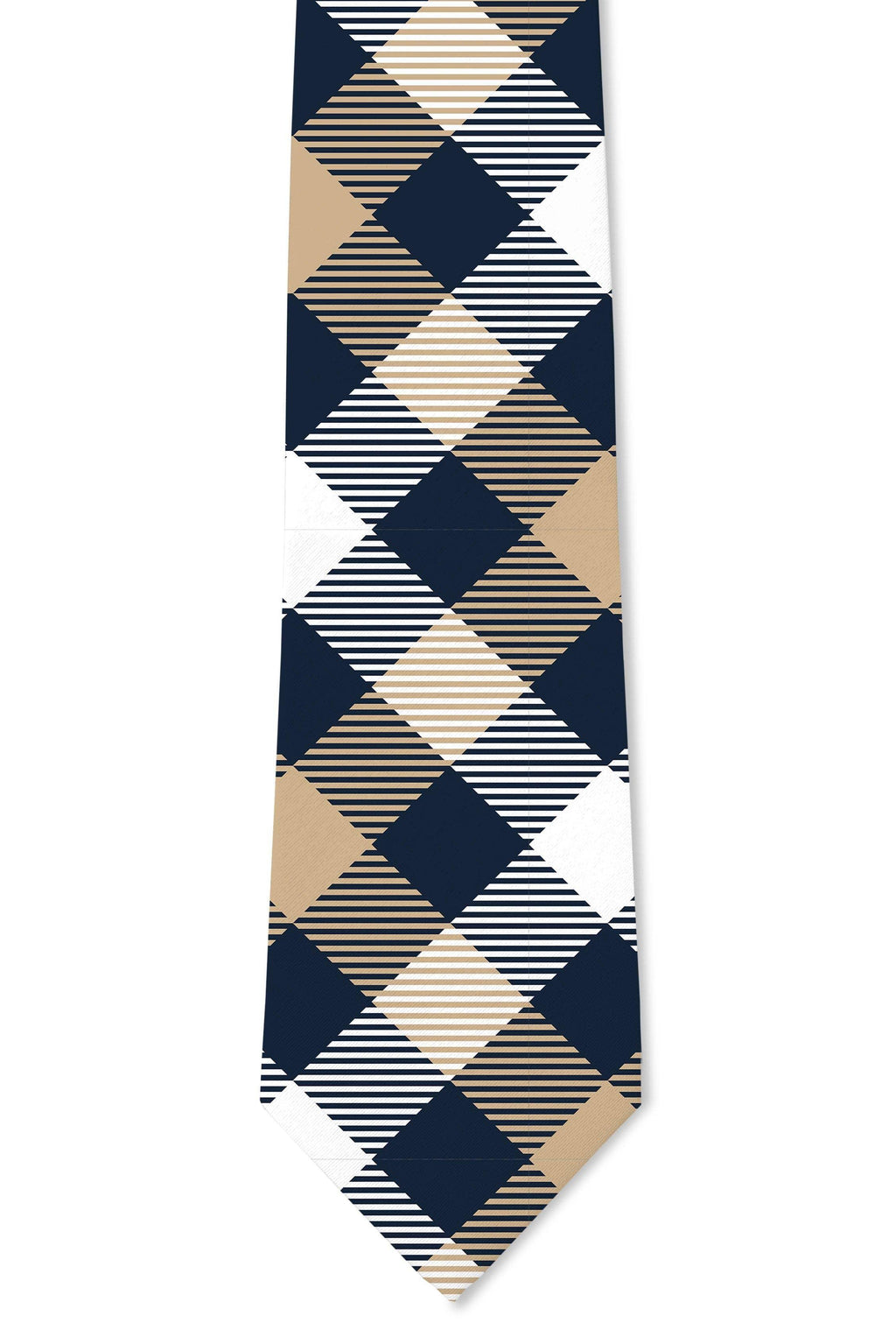 Tough Apparel - Duke Gold and Navy Gingham Tie - Rust & Refined