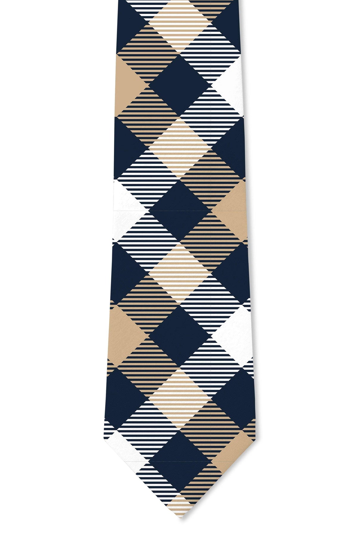 Tough Apparel - Duke Gold and Navy Gingham Tie - Rust & Refined