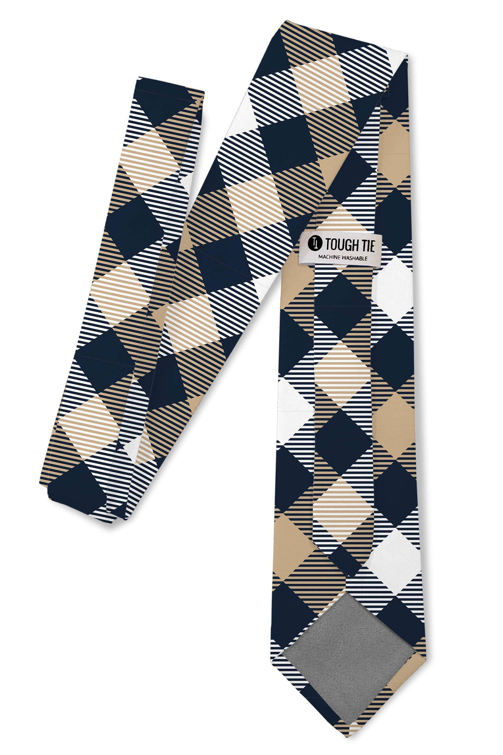 Tough Apparel - Duke Gold and Navy Gingham Tie - Rust & Refined
