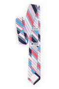 Tough Apparel - Harbor - Red and Blue Striped Tie: 3.25" Standard Tie - Rust & Refined