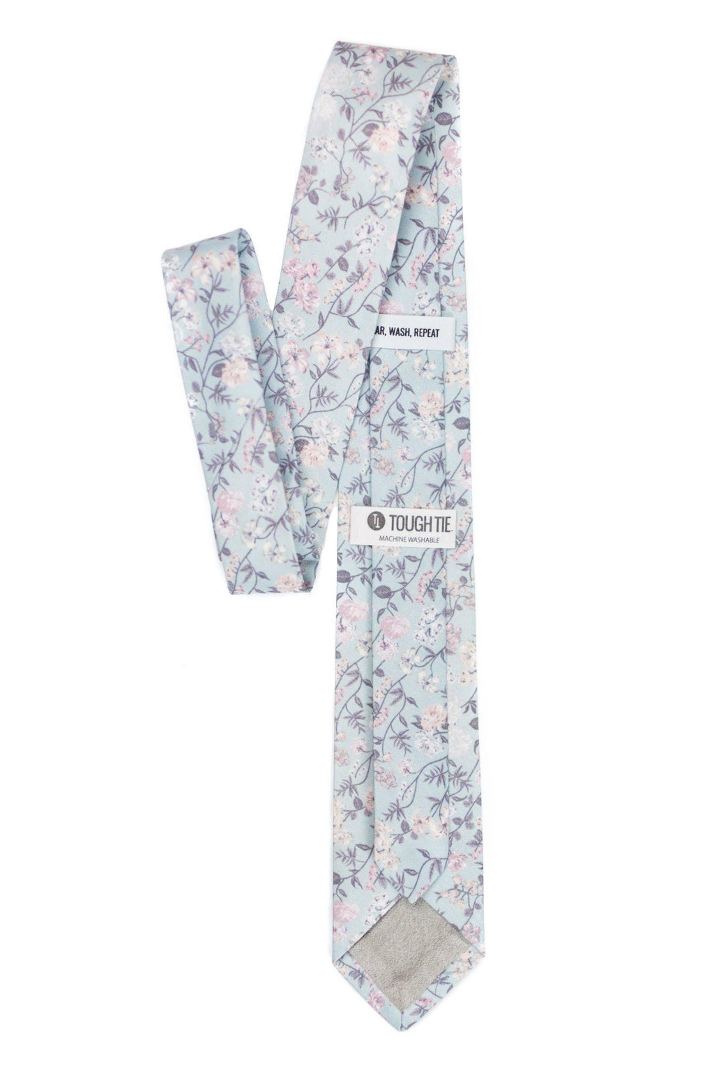 Tough Apparel - Jones - Mint Green Floral Tie: 2.5" Slim/Skinny Tie - Rust & Refined