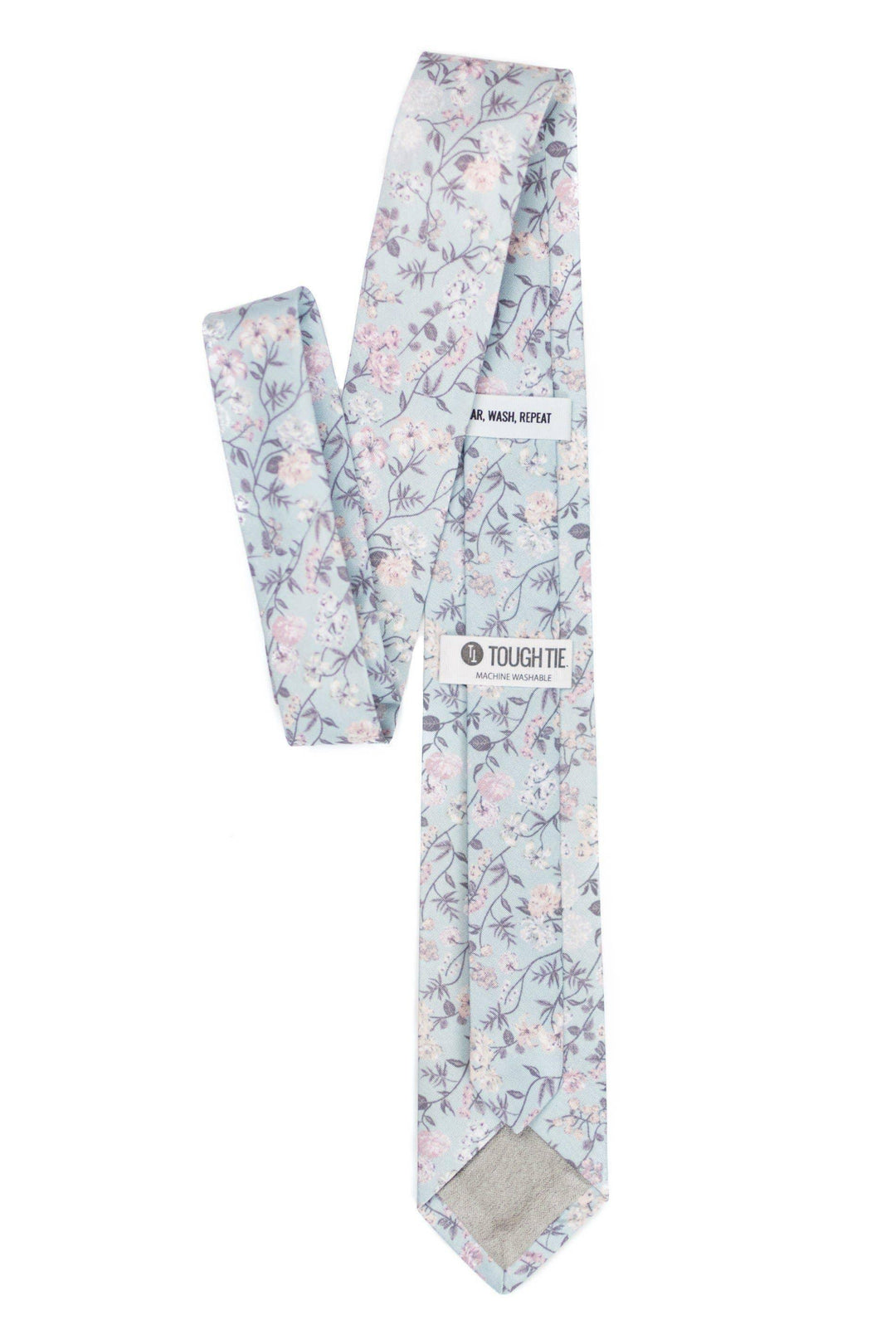 Tough Apparel - Jones - Mint Green Floral Tie: 2.5" Slim/Skinny Tie - Rust & Refined