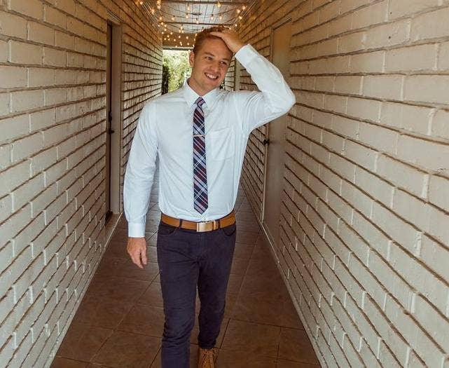 Tough Apparel - Kevin Navy and Red Plaid Tie - Rust & Refined
