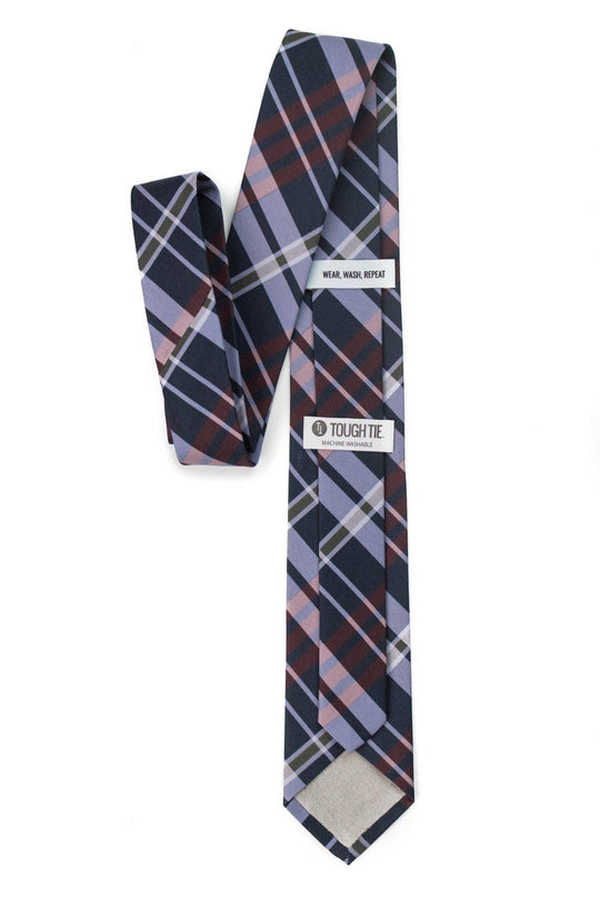 Tough Apparel - Kevin Navy and Red Plaid Tie - Rust & Refined
