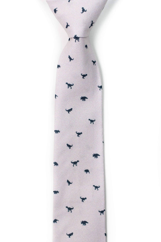 Tough Apparel - Spike - Cream Dinosaur Tie: 3.25" Standard Tie - Rust & Refined