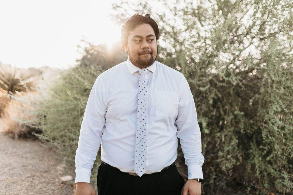 Tough Apparel - Spike - Cream Dinosaur Tie: 3.25" Standard Tie - Rust & Refined