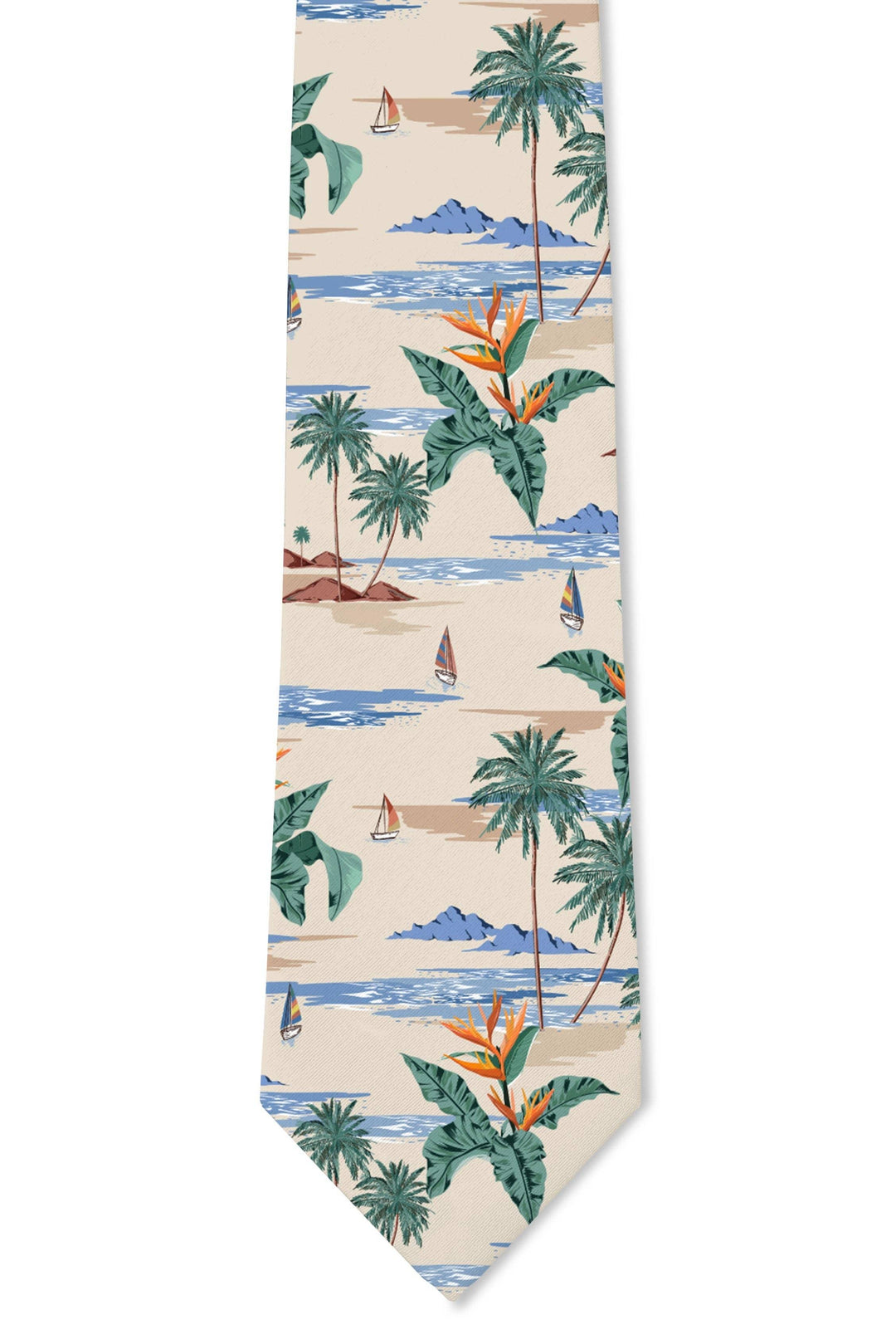 Tough Apparel - Stuart Magnum - Tan Vintage Island Tie: 3.25" Standard Tie - Rust & Refined