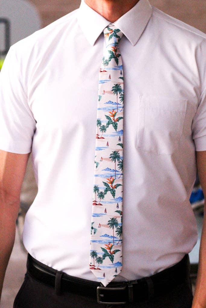 Tough Apparel - Stuart Magnum - Tan Vintage Island Tie: 3.25" Standard Tie - Rust & Refined