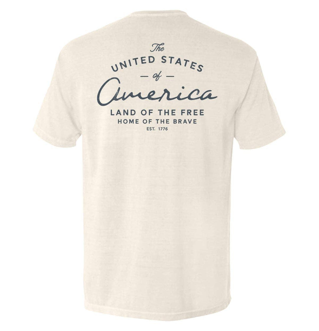 United States Of America Pocket Tee - Rust & Refined