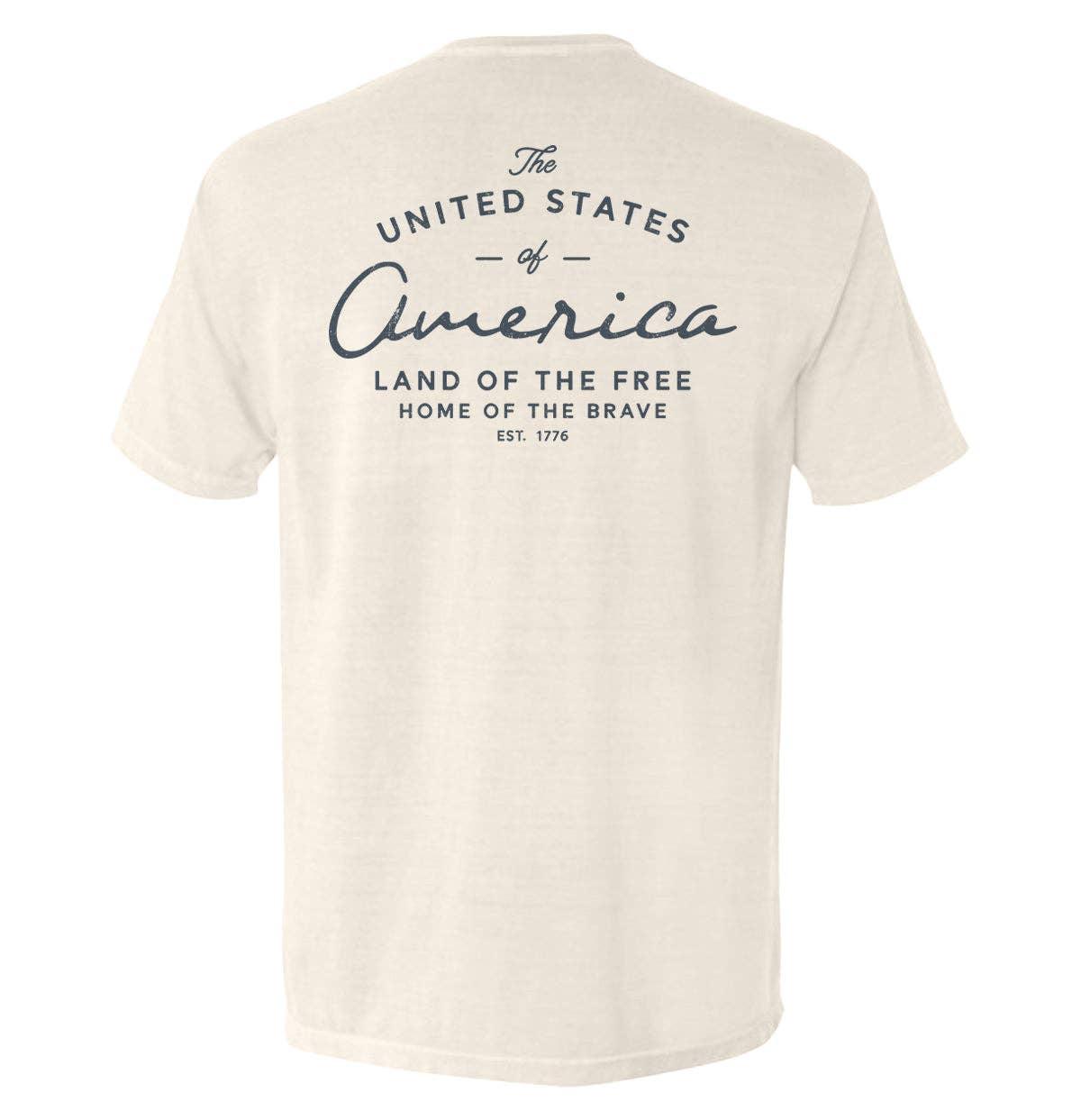 United States Of America Pocket Tee - Rust & Refined