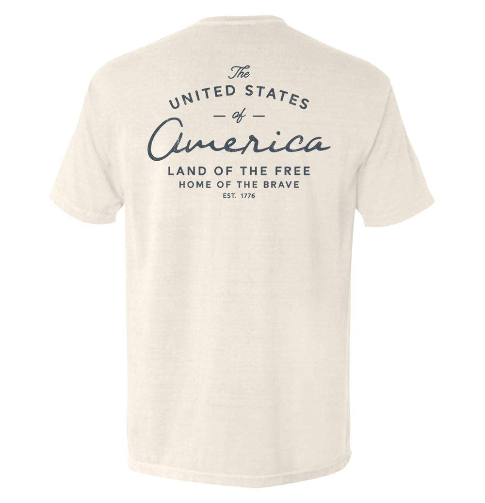 United States Of America Pocket Tee - Rust & Refined